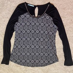 Maurices Black & White Pattern Top
